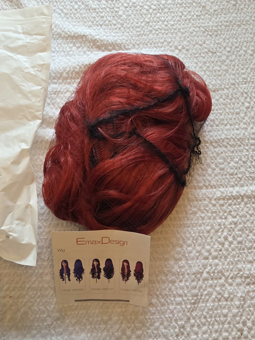 Burgundy Wig  - Packaged Elastic Hair Net